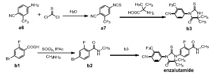恩杂鲁胺的合成路线2